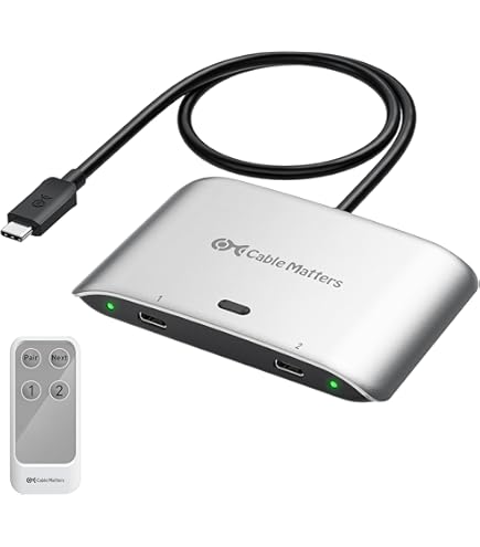 Amazon.co.jp: Cable Matters 20Gbps USB C 切替器 2台PC用、[Windows