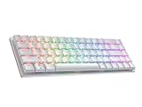 G65 Guardian ランク65% | フルアルミニウムフレーム | ウルトラスリム ホットスワップ可能 メカニカルゲーミングキーボード | 68キー マルチカラー RGB LEDバックライト PC/Macゲーマー用 (ホワイト、Gateronロープロファイルブラウン)