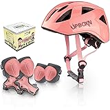 UPBOXN キッズプロテクター 子供用 ヘルメット 肘パッド 膝パッド 腕パッド 7点1セット 4色 頭/手首/ひじ/ひざサポーター スケートボード、自転車、ローラースケートなどスポーツプロテクターセット 収納袋付き