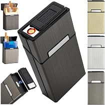 Amazon | シガレットケース ライター付き タバコケース ライター付き