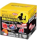 Amazon.co.jp：コクヨ CD/DVDケース メディアパス 1枚収容 100枚 黒