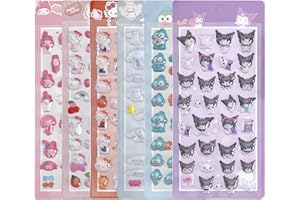 Sediven 3dシール 立体シール 6枚セット ぷくぷく ごほうび キラキラ 可愛い 女の子 携帯電話飾り用 手帳用 DIY用 日記帳用 手芸用品 貼り付け可能