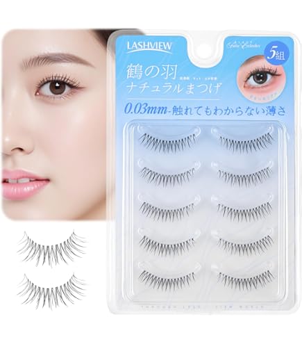 Amazon | LASHVIEW つけまつげ ナチュラル 自然 アイラッシュ 中央