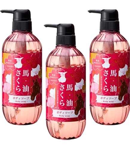 Amazon.co.jp: 馬油さくら シャンプー コンディショナー ボディソープ3