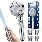 シャワーヘッド マイクロナノバブル 強力水流【ナノバブルSPA・増圧アップ・90%節水・美髪・毛穴洗浄・5段階モード】肌ケア 毛穴汚れ除く 高水圧 | 超微細泡シャワー 手元止水 広面板 美肌 頭皮ケア ミストシャワー ヘッド うるおい 保温 肌ケア