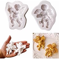 Amazon.co.jp: 【2個セット】天使 エンジェル 立体 シリコンモールド