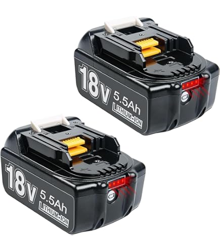 マキタ BL1860B 互換バッテリー 電池残量表示付 ２個セット マキタ互換バッテリー 18V BL1860B(緑) LED残量表示付 2個セット
