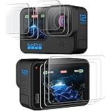 JEDirect GoPro Hero 12/11/10/9 Black フィルム カメラレンズフィルム付き 強化ガラスフィルム, 簡単なインストール, HDクリア, 3枚+3枚+3枚セット