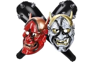 [mewin] 【肌見えゼロ】 節分用衣装 鬼コスチューム 5点フルセット 全身タイツ ウィッグ付き お面 棍棒 虎柄パンツ