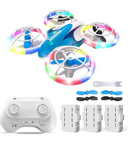 Mini Dron Korffe Para Niños De 6 A 16 Años – Con Luces LED, 3 Baterías, 30 Minutos De Vuelo, Control Sencillo Para Principiantes – Regalo Perfecto