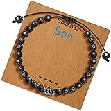 Morse Code Bracelets for Men, Secret Morse Code Message Bracelets Reminder Jewelry Funny Inspirational Love Meaningful Gifts 