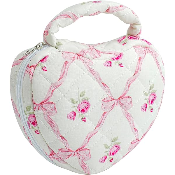 Herzförmige Make-up-Tasche Von Aaly Beauty – Rosa, Transparente Abdeckung, Großes Fassungsvermögen Für Volles Make-up
