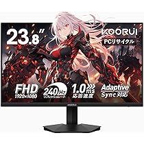 Amazon.co.jp: KOORUI ゲーミングモニター 24インチ 240Hz フルHD