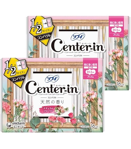 Amazon | センターイン コンパクト1/2 スイ-ト 多い夜用 羽つき 24枚