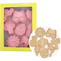 Amazon クッキー型 8個セット 夏のクッキーカッター 可愛い 型抜き 製菓用品 キッチン プレスタイプ キッチン お弁当 クッキング抜き型セット ビスケット お菓子作り 製菓 手作り 誕生日プレゼント 贈り物 クッキー型 オンライン通販