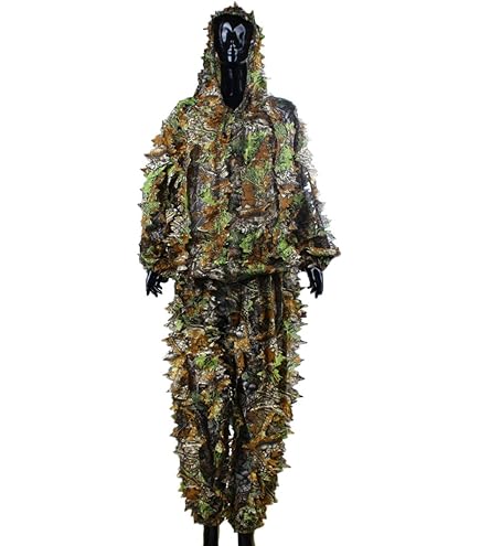 Amazon | アウトドア 迷彩 サバゲー 戦闘服 ギリースーツ フード付