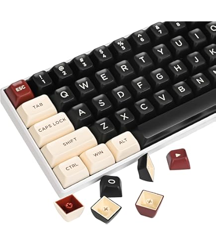 Amazon | mintcaps レッド ブラック キーキャップ セット MSA 