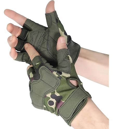 Amazon | ロシア製 軍用 SPLAV ハーフフィンガー グローブ ブラック 黒