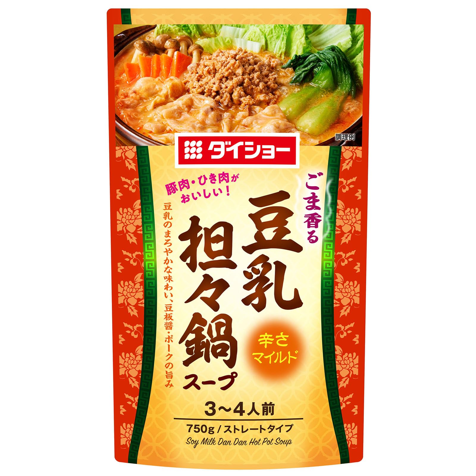【在庫復活】【1袋76円】【378円】 ダイショー 豆乳担々鍋スープ 3～4人前×5袋