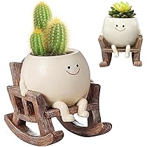 Amazon.co.jp: Yurika 植木鉢笑顔かわいいプランター観葉植物 樹脂製
