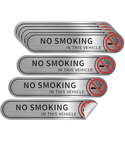 4x No Smoking Stickers - 75mm Diameter - Car, Window, Van - Foto 9