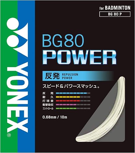Amazon | ヨネックス(YONEX) バドミントン ストリングス BG80パワー 