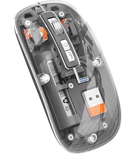 Amazon | クリアゲーミングマウス 2.4G Bluetooth対応ワイヤレスマウス