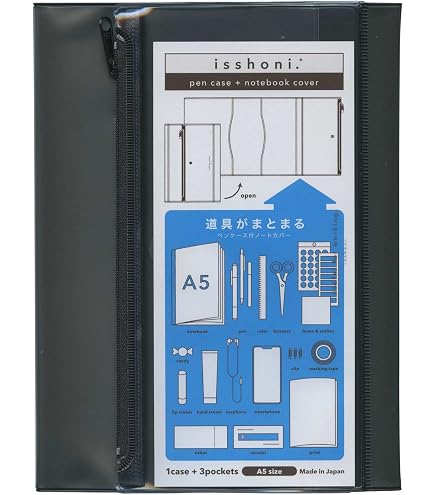 Amazon | ダイゴー A5サイズ対応 isshoni.ペンケース付手帳&ノート