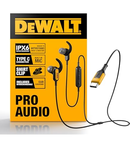Amazon.co.jp: DEWALT Heavy Duty Neckband Bluetooth Earbuds