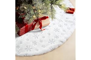 クリスマスツリースカート クリスマス飾り付け ツリー飾り サンタ装飾品 華やか ツリースカート 直径 78c/90m 雪の結晶 スパンコール刺繍 雰囲気づくり 可愛いツリースカート クリスマス 飾り付け (シルバー, 78CM) [並行輸入品]