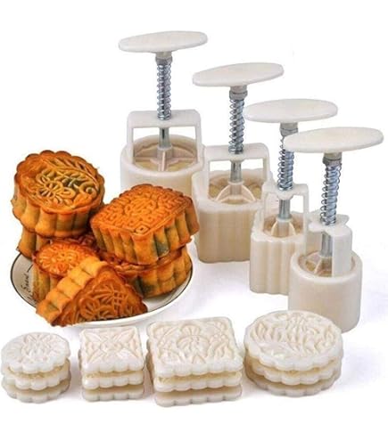 Amazon | 月餅型 50g - クッキースタンプ プラスチック ハンドプレス