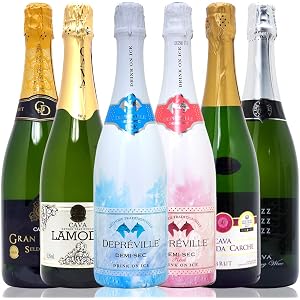 【フランス産や金賞入り】本格シャンパン製法だけの厳選泡6本セット((W0AJ01SE))(750mlx6本ワインセット)