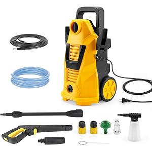 モーソー 高圧洗浄機 MooSoo水道接続式/自吸式共用 高圧・ 低圧切替可能 1200W 50Hz/ 60Hz 東西日本兼用 最大吐出圧力9.0MPa 高圧ホース8m 水道管3m 電源コード5m 小型 軽量5.5kg 車掃除 標準部品付属で届いてすぐ使える 改良版