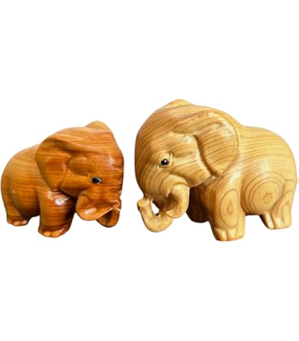 Amazon.co.jp: フォークアート25㎝アフリカ民族木彫犀サイオブジェ置物