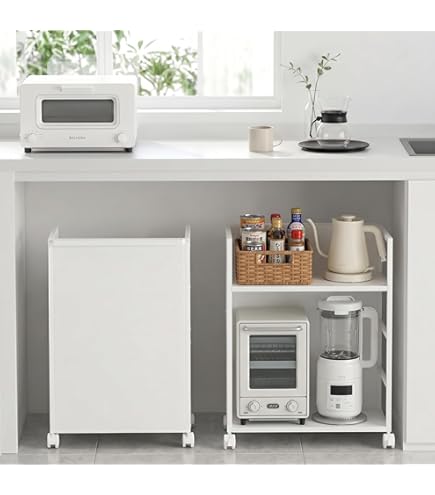 Amazon.co.jp: 目隠しワゴン ホワイト 約 W42×D32×H60cm タワー型 一括