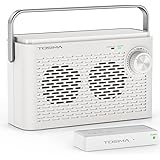 Tosima お手元テレビスピーカー ワイヤレス TVスピーカー 高齢者 難聴 テレビ用 すぴーかー 充電式 耳元 無線 大音量 音声 3.5mmヘッドホンジャック 簡単操作 通信距離30m ホワイト TV-8000