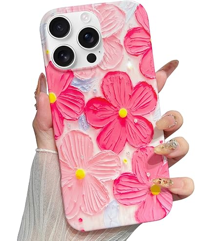 J.west Cover Per IPhone 15 Pro Max 6.7'' Con Motivo Floreale, Custodia Morbida Antiurto TPU, Design Giardino, Sottile E Compatibile Con Ricarica Wireless