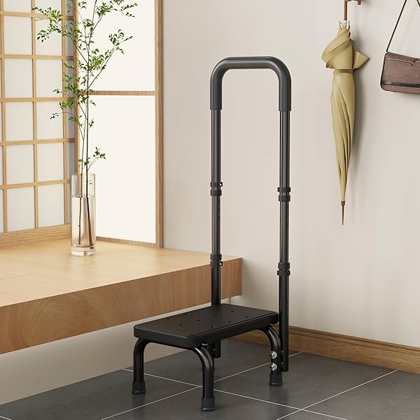 Amazon | ヤザキ あがりかまち用たちあっぷ 片手すり ステップ台