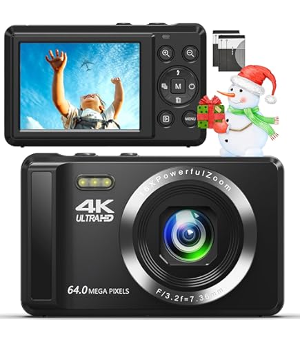 Amazon | Keculboデジカメ4K 30FPS 44MP デジタルカメラ コンパクト