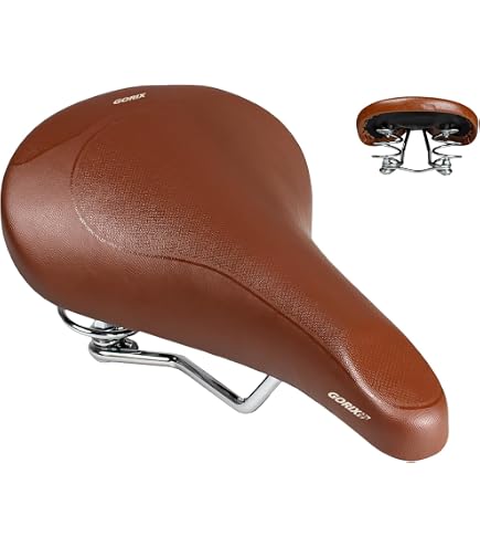 BROOKS レザーサドル スプリング付き 激渋ブラウン Amazon | BROOKS(ブルックス) 伝統のレザーサドルB17のスプリングつき