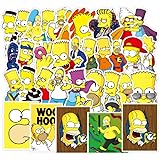 Amazon シンプソンズ ザ シンプソンズ アメコミ アメリカ 漫画アニメ 人気アニメ シール テガール 防水ステッカー５０枚 C 車 バイク 車 バイク