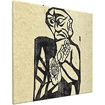 Amazon｜絵画 フレーム装飾画 棟方志功 二菩薩釈迦十大弟子 阿難