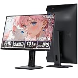 KEY TO COMBAT 27 インチ ゲーミングモニター (240Hz/FHD 1080P/1ms/Fast IPS/4000:1コントラスト比/HDR10/sRGB131%色域ボリューム) Adaptive Sync対応) 目に優しい設計 HDMI2.0×2+DP1.4×1搭載 チルト・昇降可能で簡単設置 VESA対応 3年保証 H27F7