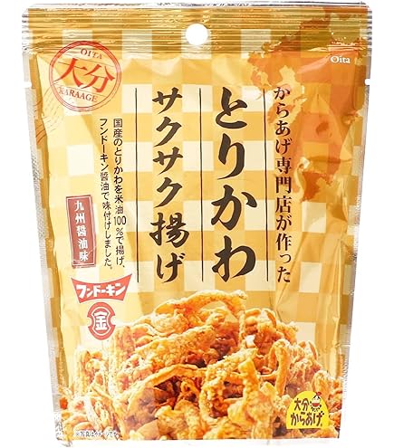 Amazon | 大分からあげ プレミアム とりかわサクサク揚げ しお味 30g