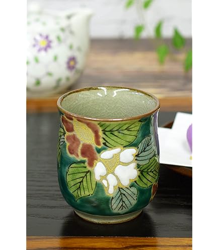 Amazon｜九谷焼いわたや 大湯呑・椿 K8-604｜湯呑み オンライン通販