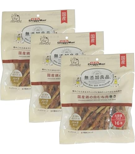 Amazon | ドギーマン 犬用おやつ 無添加良品 国産鶏の赤もも肉巻き9本