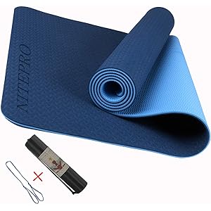 【2020最新進化版】NITEPRO ヨガマット 人気 6mm tpe トレーニングマット ストレッチマット エクササイズマット ゴムマット ヨガ ピラティス マット ランキング yoga mat フィットネスマット 体操マット 筋トレマット スポーツマット TPEリング保護素材 無臭 折りたたみ 軽量 防水 耐久性 肌に優しい 高密度 両面の滑り止 屋内運動 二重色 男女兼用 収納簡単 マットバッグ ストラップ 収納マットバッグ付