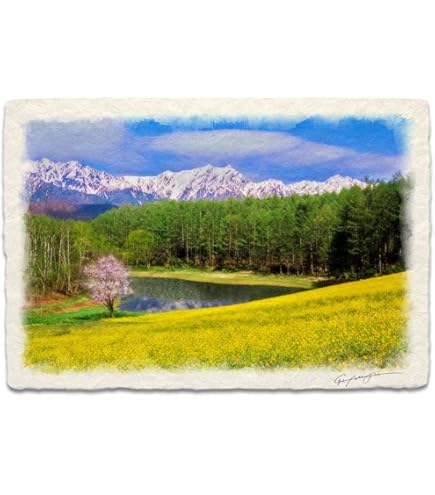 後立山連峰と特急あずさ号　絵画　風景画　山岳風景 後立山連峰と特急あずさ号 絵画 風景画 山岳風景 - メルカリ