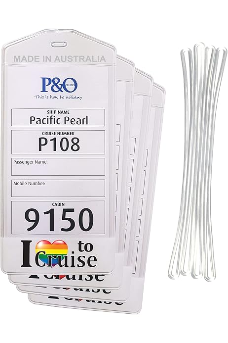 8 Pack Cruise Ship Luggage Tags (Wide 
