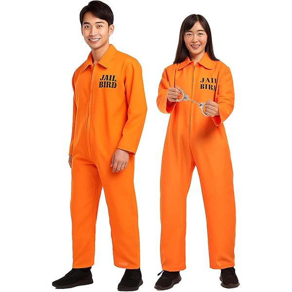 囚人服 赤 10着セット ハロウィン レッド 帽子 囚人シール付 囚人 61z7ocyu5zL.jpg